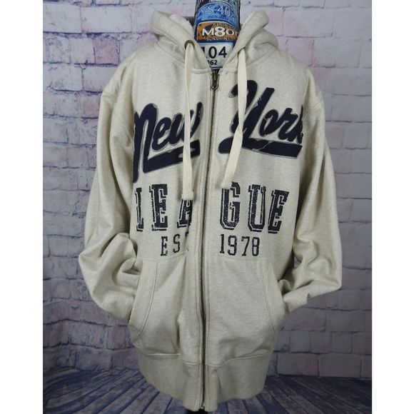 Roebuck Other - Roebuck & Co New York Hoodie Jacket Cream Blue XL